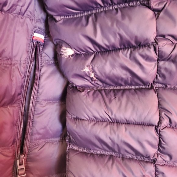 NWT DEFECT Tommy Hilfiger Mens Down Puffer Jacket Winter Coat XL Blue $195 3C460 - Picture 2 of 2